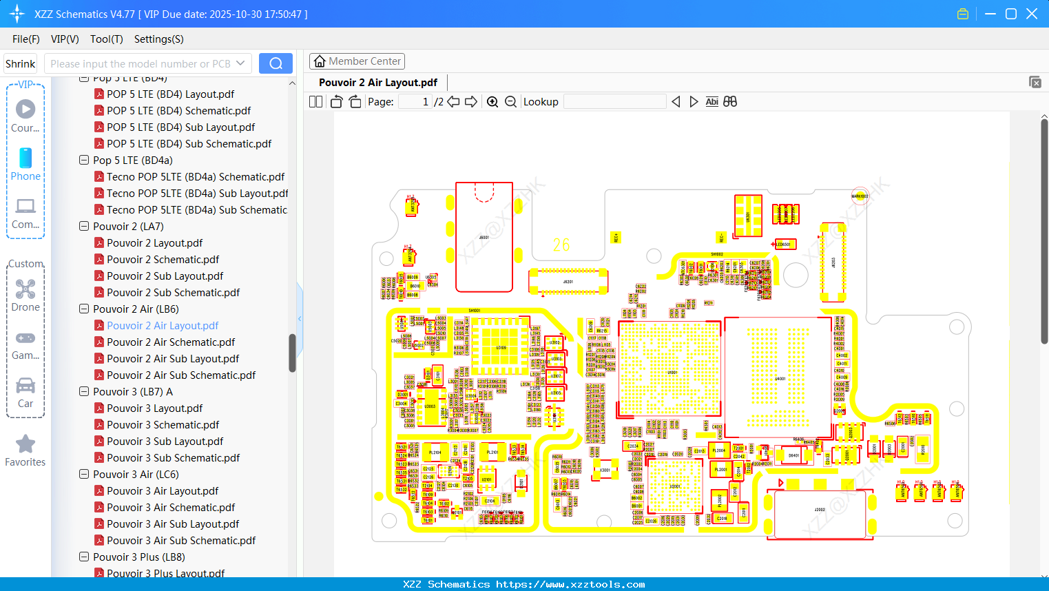 Tecno Pouvoir 2 Air Layout